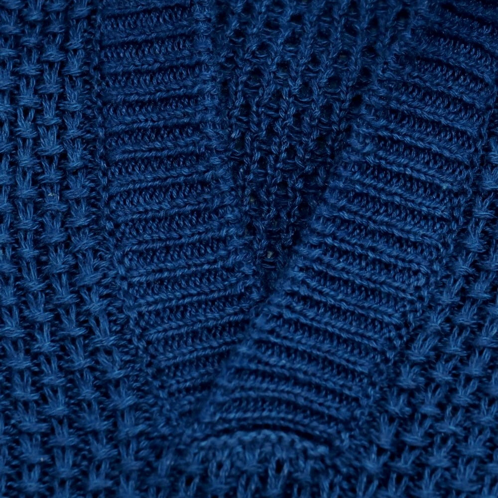 【新品】ザノーネ ZANONE リネンコットン スキッパー 半袖 ポロニット セルリアンブルー【サイズ50】【 状態ランクN 】【 メンズ 】