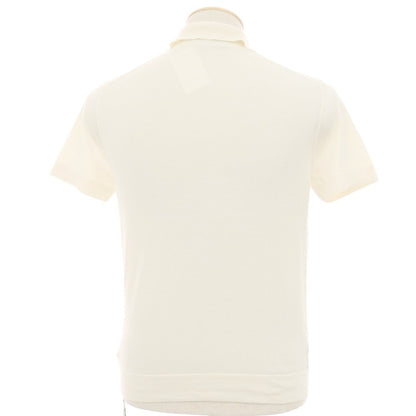 【新品】ザノーネ ZANONE ハイゲージ コットンシルク スキッパー 半袖 ポロニット アイボリー【サイズ44】【 状態ランクN 】【 メンズ 】