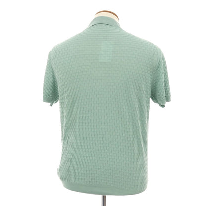 【新品】ザノーネ ZANONE ハイゲージ コットン ジャカード 半袖 ポロニット ミントグリーン【サイズ48】【 状態ランクN 】【 メンズ 】