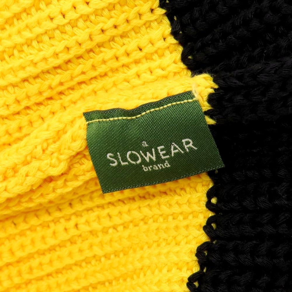 【新品】ザノーネ ZANONE ミドルゲージ コットン ボーダー クルーネック プルオーバーニット イエローxブラック【 48 】【 状態ランクN 】【 メンズ 】