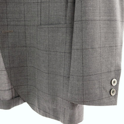 【中古】ボリオリ BOGLIOLI DOVER ウール チェック テーラードジャケット グレーxネイビー【 44 】【 状態ランクC 】【 メンズ 】