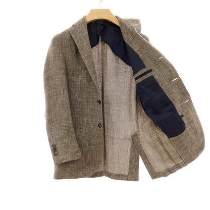 【中古】バルバ BARBA シルクリネンコットン テーラードジャケット カーキブラウン系【 44 】【 状態ランクC 】【 メンズ 】