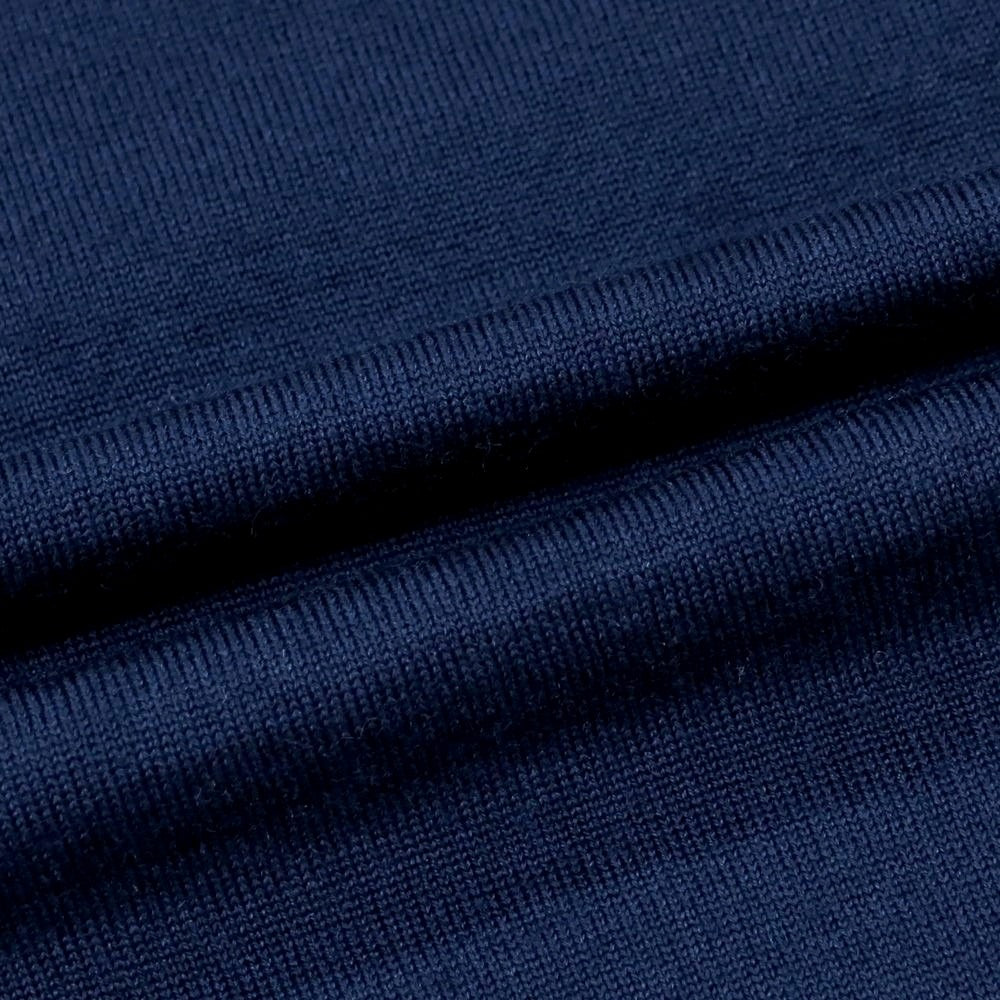 【中古】ドルモア DRUMOHR ハイゲージ ウール クルーネック プルオーバーニット ライトネイビー【 46 】【 状態ランクC 】【 メンズ 】