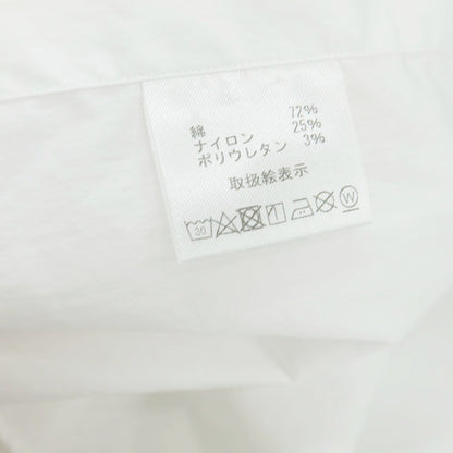 【中古】マリアサンタンジェロ Maria Santangelo ストレッチ コットンナイロン ワイドカラー ドレスシャツ ホワイト【 37 】【 状態ランクC 】【 メンズ 】