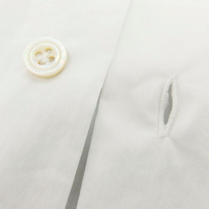 【中古】マリアサンタンジェロ Maria Santangelo ストレッチ コットンナイロン ワイドカラー ドレスシャツ ホワイト【 37 】【 状態ランクC 】【 メンズ 】