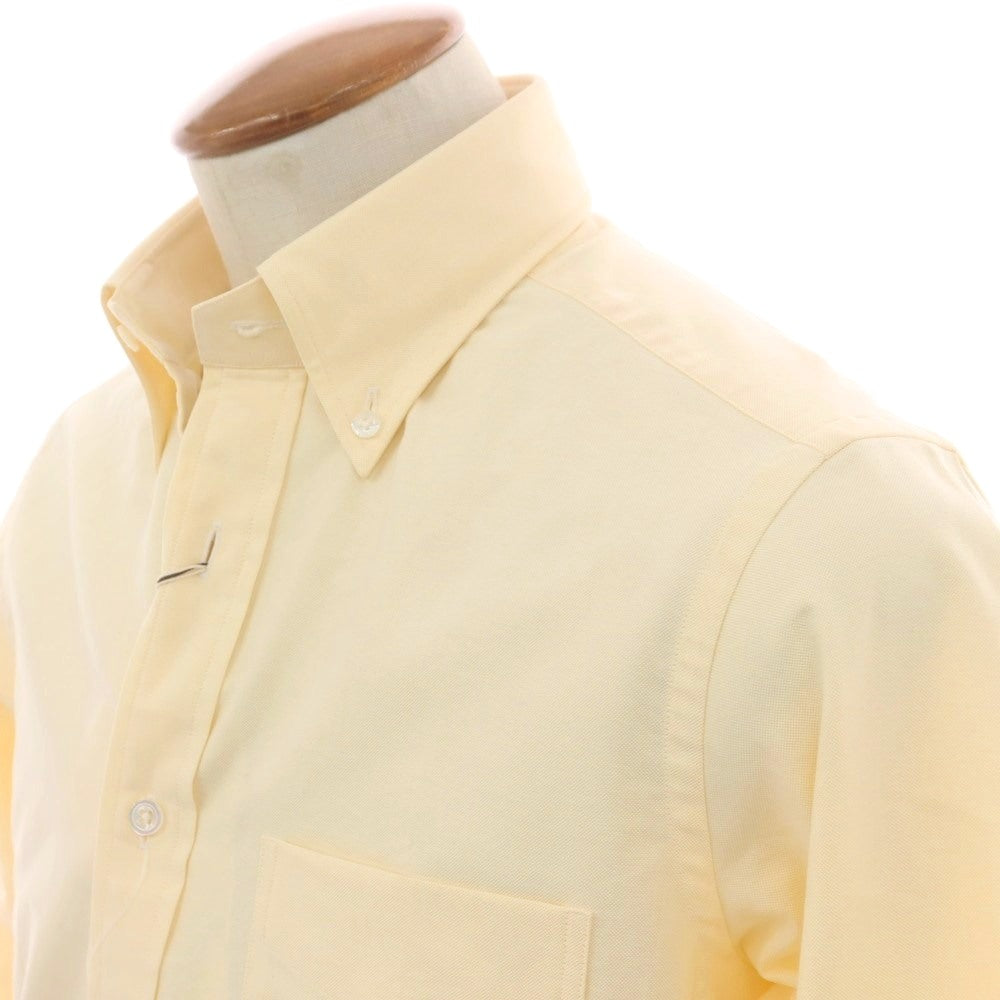 【中古】【未使用】ビームスエフ BEAMS F オックスフォード ボタンダウン カジュアルシャツ イエローxホワイト【 40 】【 状態ランクS 】【 メンズ 】