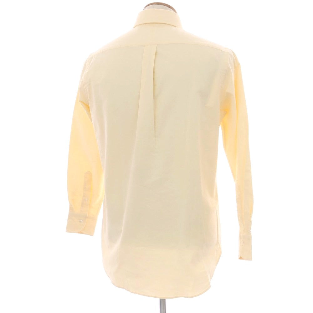 【中古】【未使用】ビームスエフ BEAMS F オックスフォード ボタンダウン カジュアルシャツ イエローxホワイト【 40 】【 状態ランクS 】【 メンズ 】