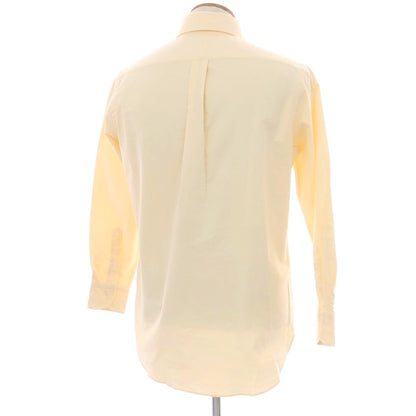 【中古】【未使用】ビームスエフ BEAMS F オックスフォード ボタンダウン カジュアルシャツ イエローxホワイト【 40 】【 状態ランクS 】【 メンズ 】