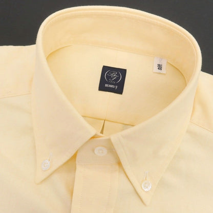【中古】【未使用】ビームスエフ BEAMS F オックスフォード ボタンダウン カジュアルシャツ イエローxホワイト【 40 】【 状態ランクS 】【 メンズ 】