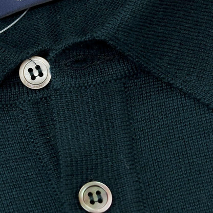 【中古】ビームスエフ BEAMS F ハイゲージ ウール 長袖 ポロニット グリーン【 48 】【 状態ランクB 】【 メンズ 】