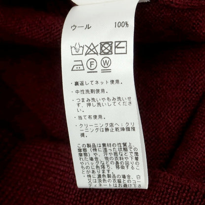 【中古】【未使用】ビームスエフ BEAMS F ハイゲージ ウール 長袖 ポロニット ボルドー【 48 】【 状態ランクS 】【 メンズ 】