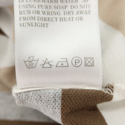 【中古】マック ジョージ Mc George 鹿の子 コットン ボーダー 半袖ポロシャツ ブラウンxグレー【サイズ50】【 状態ランクB 】【 メンズ 】