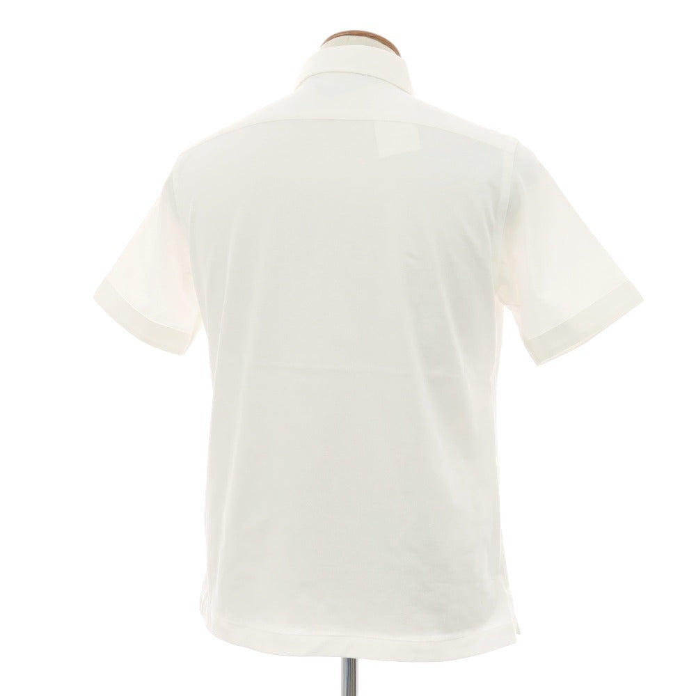 【中古】ブルックスブラザーズ Brooks Brothers コットンポリエステル ボタンダウン 半袖ポロシャツ ホワイト【サイズＭ】【 状態ランクC 】【 メンズ 】