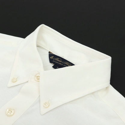 【SALE30%OFF/返品不可】【中古】ブルックスブラザーズ Brooks Brothers コットンポリエステル ボタンダウン 半袖ポロシャツ ホワイト【 サイズＭ 】【 状態ランクC 】【 メンズ 】 [APD]