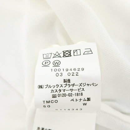 【SALE30%OFF/返品不可】【中古】ブルックスブラザーズ Brooks Brothers コットンポリエステル ボタンダウン 半袖ポロシャツ ホワイト【 サイズＭ 】【 状態ランクC 】【 メンズ 】 [APD]