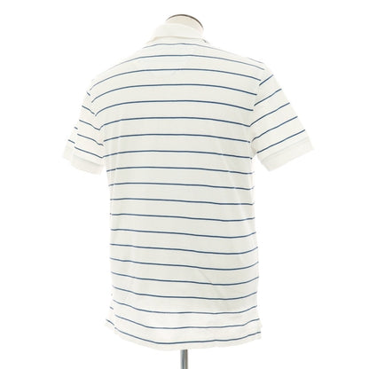【SALE30%OFF/返品不可】【中古】ブルックスブラザーズ Brooks Brothers 鹿の子 スーピマコットン ボーダー 半袖ポロシャツ ホワイトxライトネイビー【 サイズＬ 】【 状態ランクB 】【 メンズ 】 [APD]