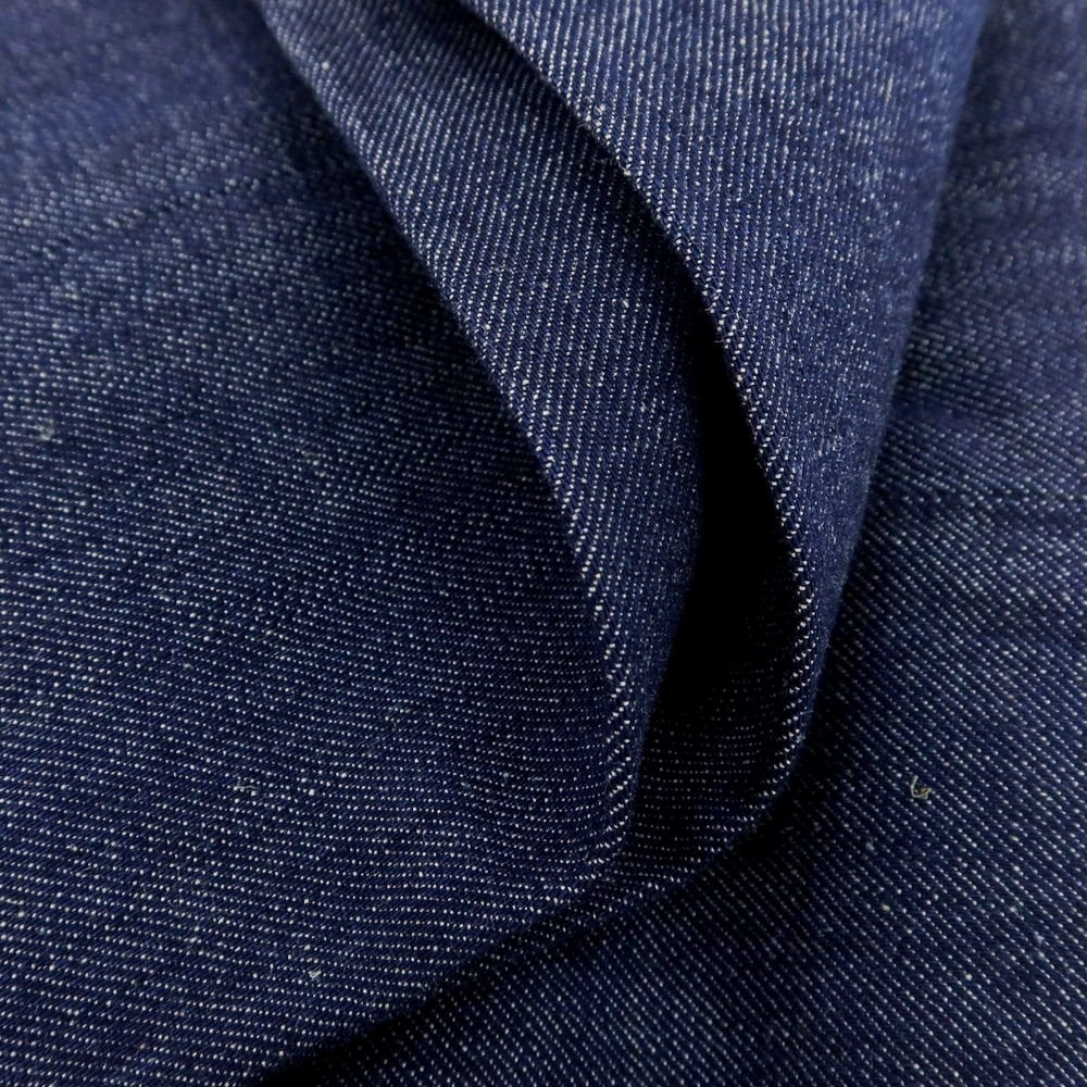 【中古】【未使用】チープラス C+ ストレッチ コットンリネン デニム カジュアルスラックスパンツ ネイビー【 33 】【 状態ランクS 】【 メンズ 】