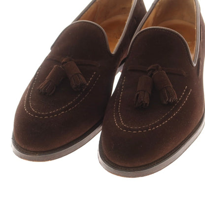 【中古】クロケットアンドジョーンズ CROCKETT&amp;JONES CAVENDISH2 スエード タッセルローファー ダークブラウン【 6 E 】【 状態ランクB 】【 メンズ 】