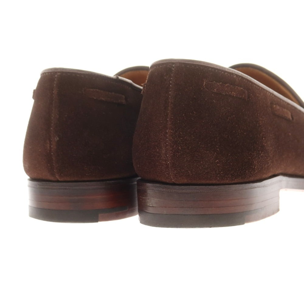 【中古】クロケットアンドジョーンズ CROCKETT&amp;JONES CAVENDISH2 スエード タッセルローファー ダークブラウン【 6 E 】【 状態ランクB 】【 メンズ 】