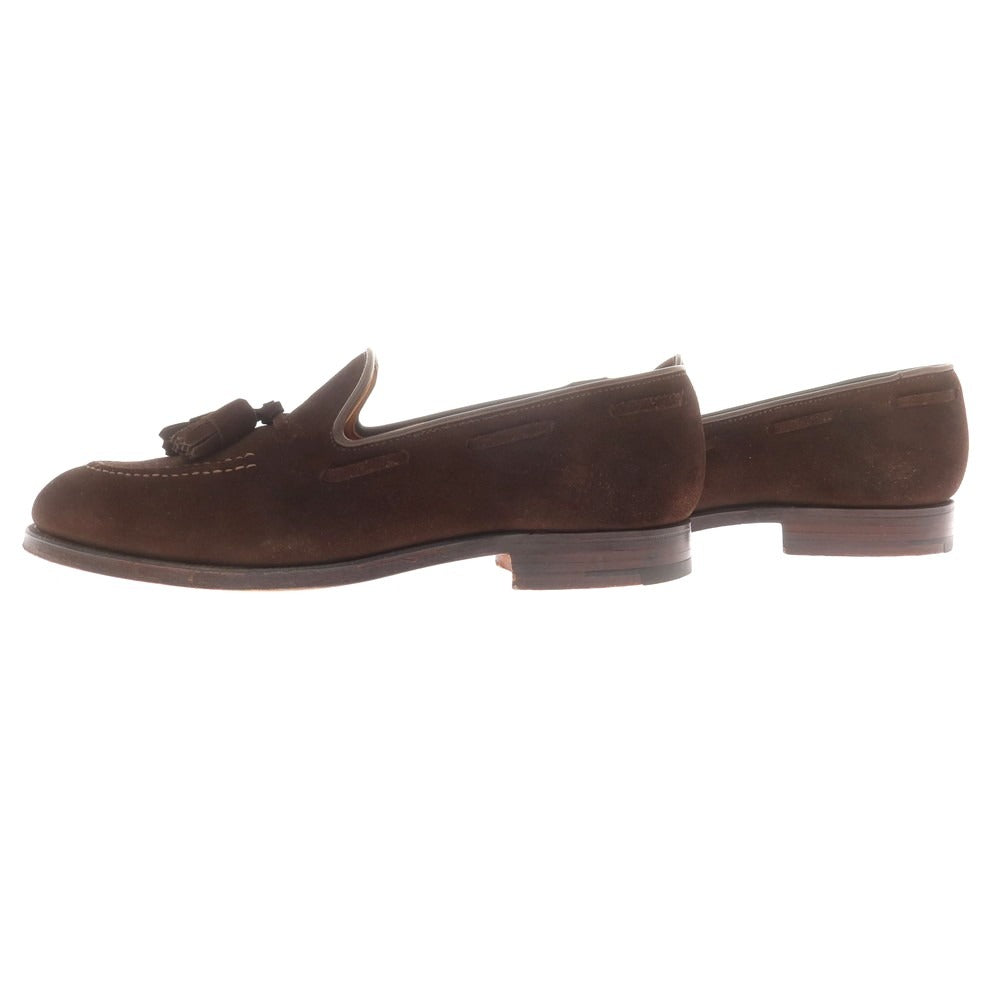 【中古】クロケットアンドジョーンズ CROCKETT&amp;JONES CAVENDISH2 スエード タッセルローファー ダークブラウン【 6 E 】【 状態ランクB 】【 メンズ 】