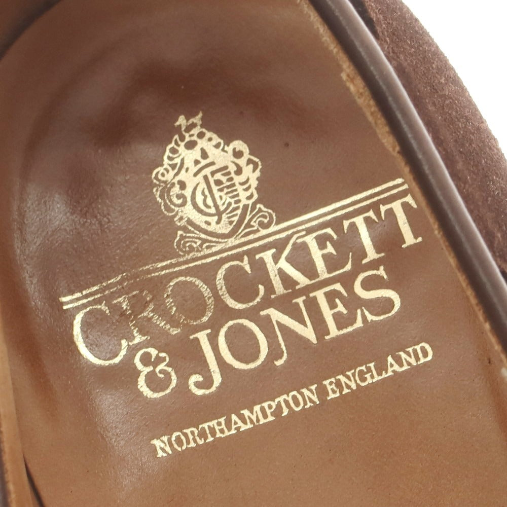 【中古】クロケットアンドジョーンズ CROCKETT&amp;JONES CAVENDISH2 スエード タッセルローファー ダークブラウン【 6 E 】【 状態ランクB 】【 メンズ 】