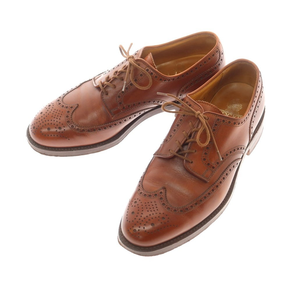 【中古】クロケットアンドジョーンズ CROCKETT&amp;JONES CARDIFF ウイングチップ ドレスシューズ ブラウン【 サイズ6 E 】【 状態ランクB 】【 メンズ 】 [APD]