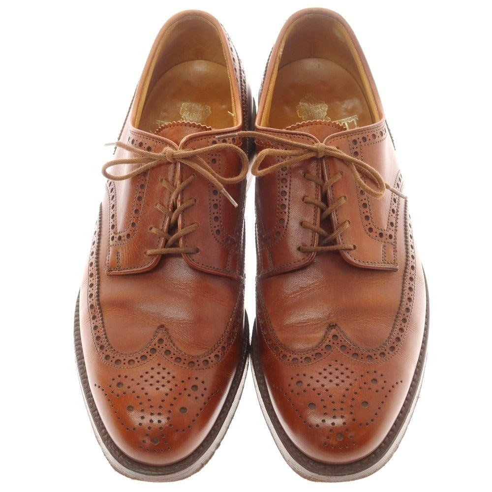 【中古】クロケットアンドジョーンズ CROCKETT&amp;JONES CARDIFF ウイングチップ ドレスシューズ ブラウン【 サイズ6 E 】【 状態ランクB 】【 メンズ 】 [APD]