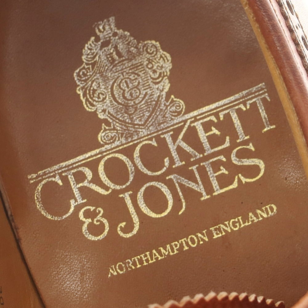 【中古】クロケットアンドジョーンズ CROCKETT&amp;JONES CARDIFF ウイングチップ ドレスシューズ ブラウン【 サイズ6 E 】【 状態ランクB 】【 メンズ 】 [APD]