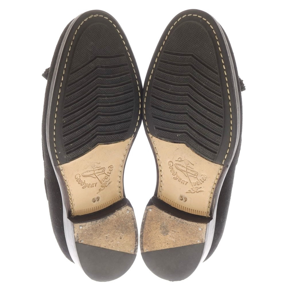 【中古】ジャランスリウァヤ JALAN SRIWIJAYA EDWARD スエード タッセルローファー ブラック【 39 】【 状態ランクB 】【 メンズ 】