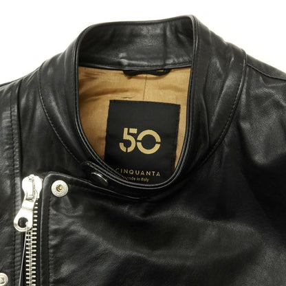 【中古】チンクアンタ Cinquanta ホースレザー ライダースジャケット ブラック【 44 】【 状態ランクB 】【 メンズ 】
