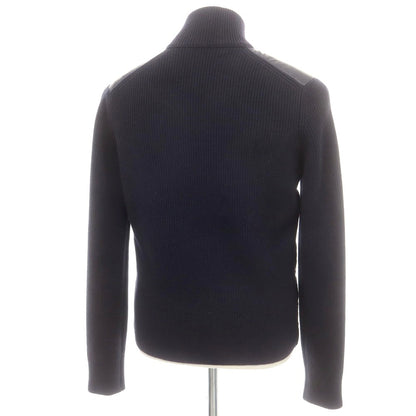 【中古】モンクレール MONCLER ニット ダブルジップ ダウンジャケット ネイビー【 S 】【 状態ランクB 】【 メンズ 】