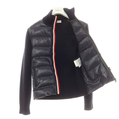 【中古】モンクレール MONCLER ニット ダブルジップ ダウンジャケット ネイビー【 S 】【 状態ランクB 】【 メンズ 】