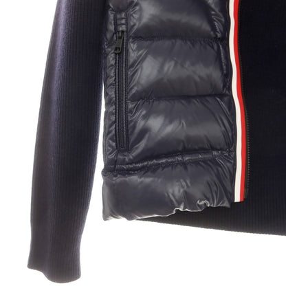 【中古】モンクレール MONCLER ニット ダブルジップ ダウンジャケット ネイビー【 S 】【 状態ランクB 】【 メンズ 】