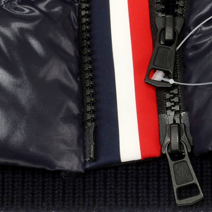 【中古】モンクレール MONCLER ニット ダブルジップ ダウンジャケット ネイビー【 S 】【 状態ランクB 】【 メンズ 】
