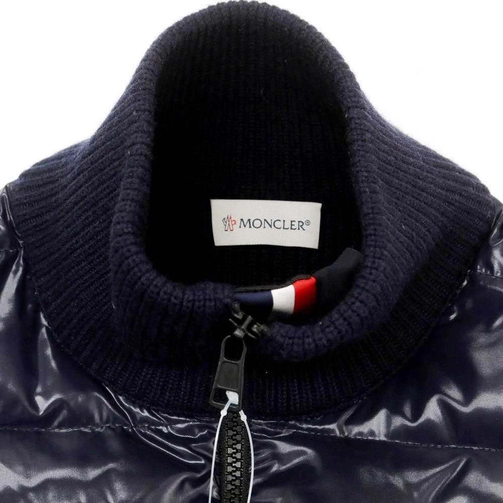 【中古】モンクレール MONCLER ニット ダブルジップ ダウンジャケット ネイビー【 S 】【 状態ランクB 】【 メンズ 】