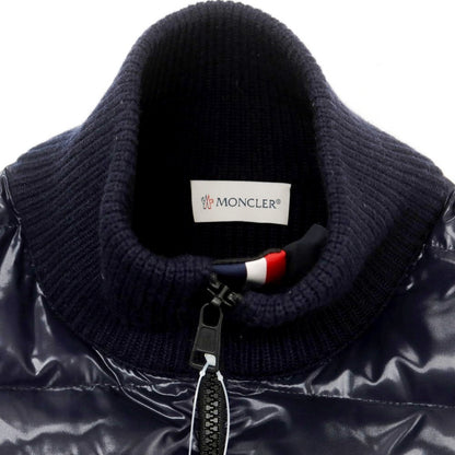 【中古】モンクレール MONCLER ニット ダブルジップ ダウンジャケット ネイビー【 S 】【 状態ランクB 】【 メンズ 】
