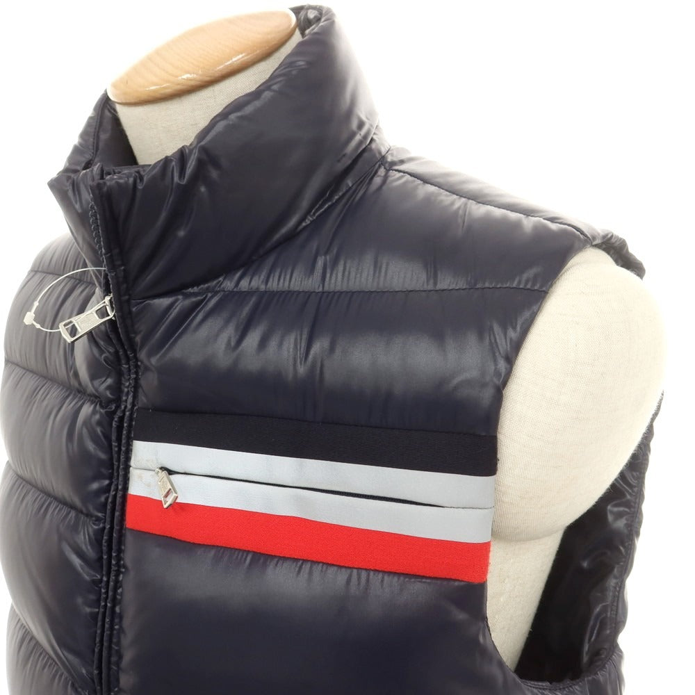 【中古】モンクレール MONCLER ナイロン ダブルジップ ダウンベスト ブルゾン ネイビー【 サイズ1 】【 状態ランクB 】【 メンズ 】 [CPD]