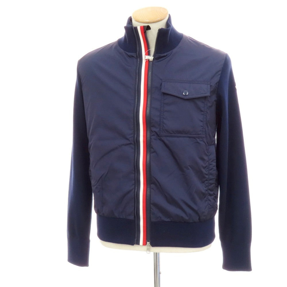 【中古】モンクレール MONCLER ダブルジップ スタンドカラー ブルゾン ライトネイビー【 S 】【 状態ランクB 】【 メンズ 】