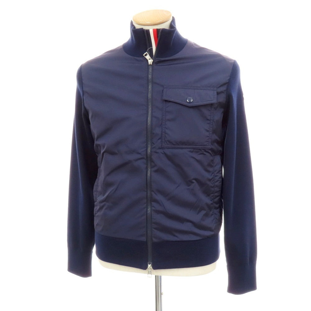 【中古】モンクレール MONCLER ダブルジップ スタンドカラー ブルゾン ライトネイビー【 S 】【 状態ランクB 】【 メンズ 】