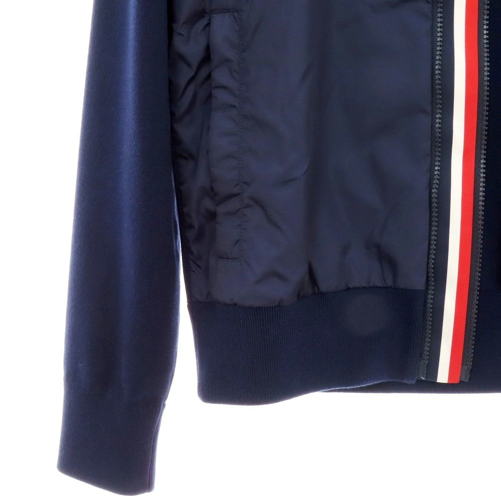 【中古】モンクレール MONCLER ダブルジップ スタンドカラー ブルゾン ライトネイビー【 S 】【 状態ランクB 】【 メンズ 】