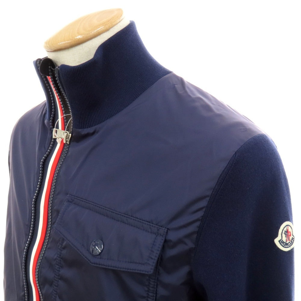 【中古】モンクレール MONCLER ダブルジップ スタンドカラー ブルゾン ライトネイビー【 S 】【 状態ランクB 】【 メンズ 】
