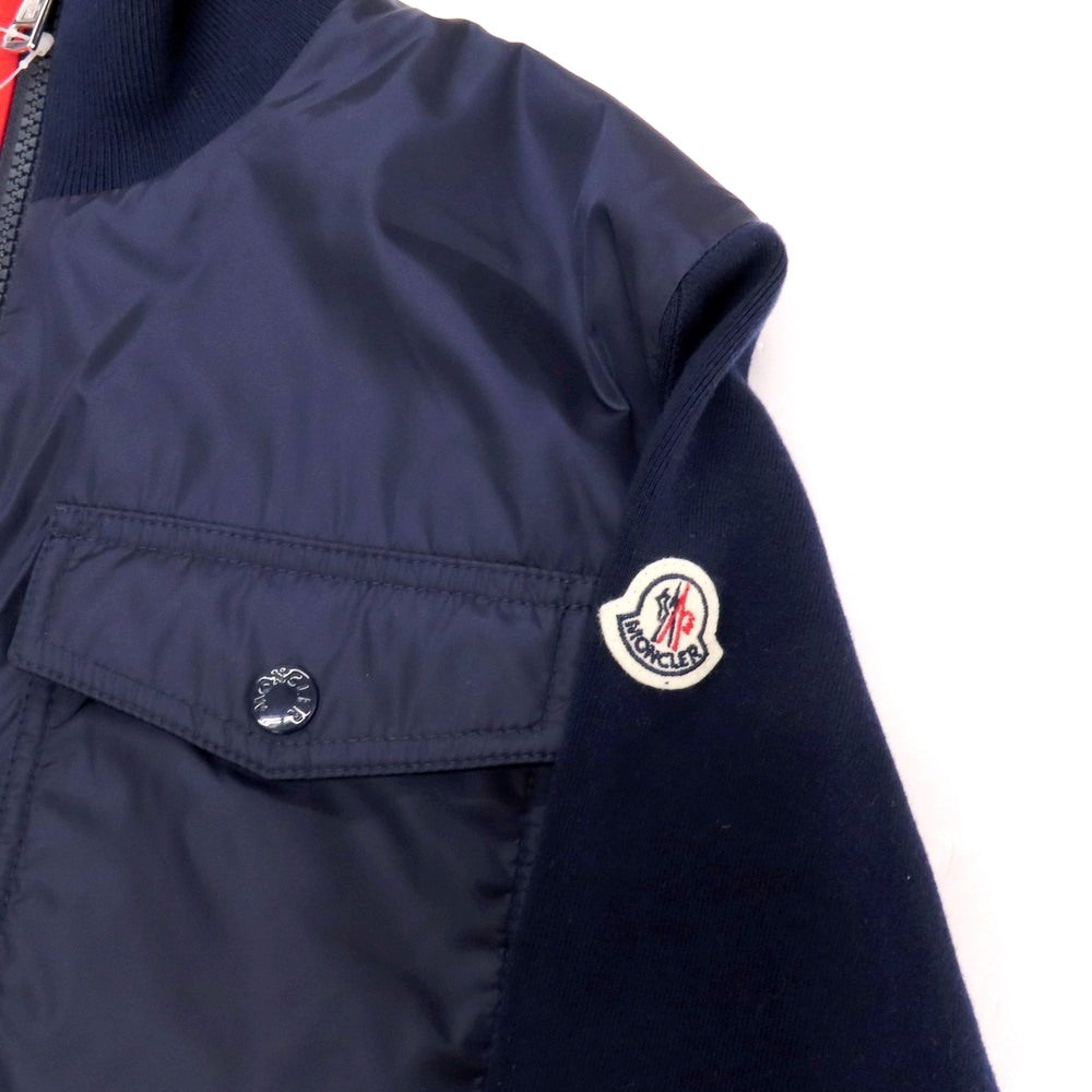 【中古】モンクレール MONCLER ダブルジップ スタンドカラー ブルゾン ライトネイビー【 S 】【 状態ランクB 】【 メンズ 】