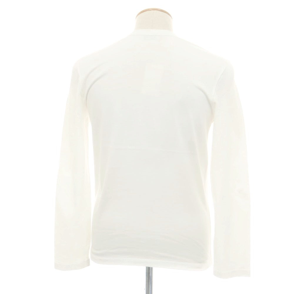 【中古】モンクレール MONCLER コットン クルーネック 長袖Ｔシャツ ホワイト【 S 】【 状態ランクC 】【 メンズ 】