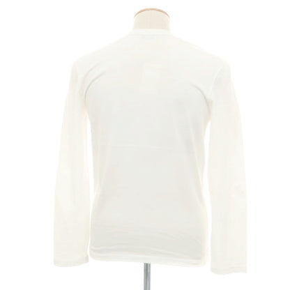 【中古】モンクレール MONCLER コットン クルーネック 長袖Ｔシャツ ホワイト【 S 】【 状態ランクC 】【 メンズ 】