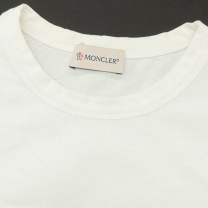【中古】モンクレール MONCLER コットン クルーネック 長袖Ｔシャツ ホワイト【 S 】【 状態ランクC 】【 メンズ 】
