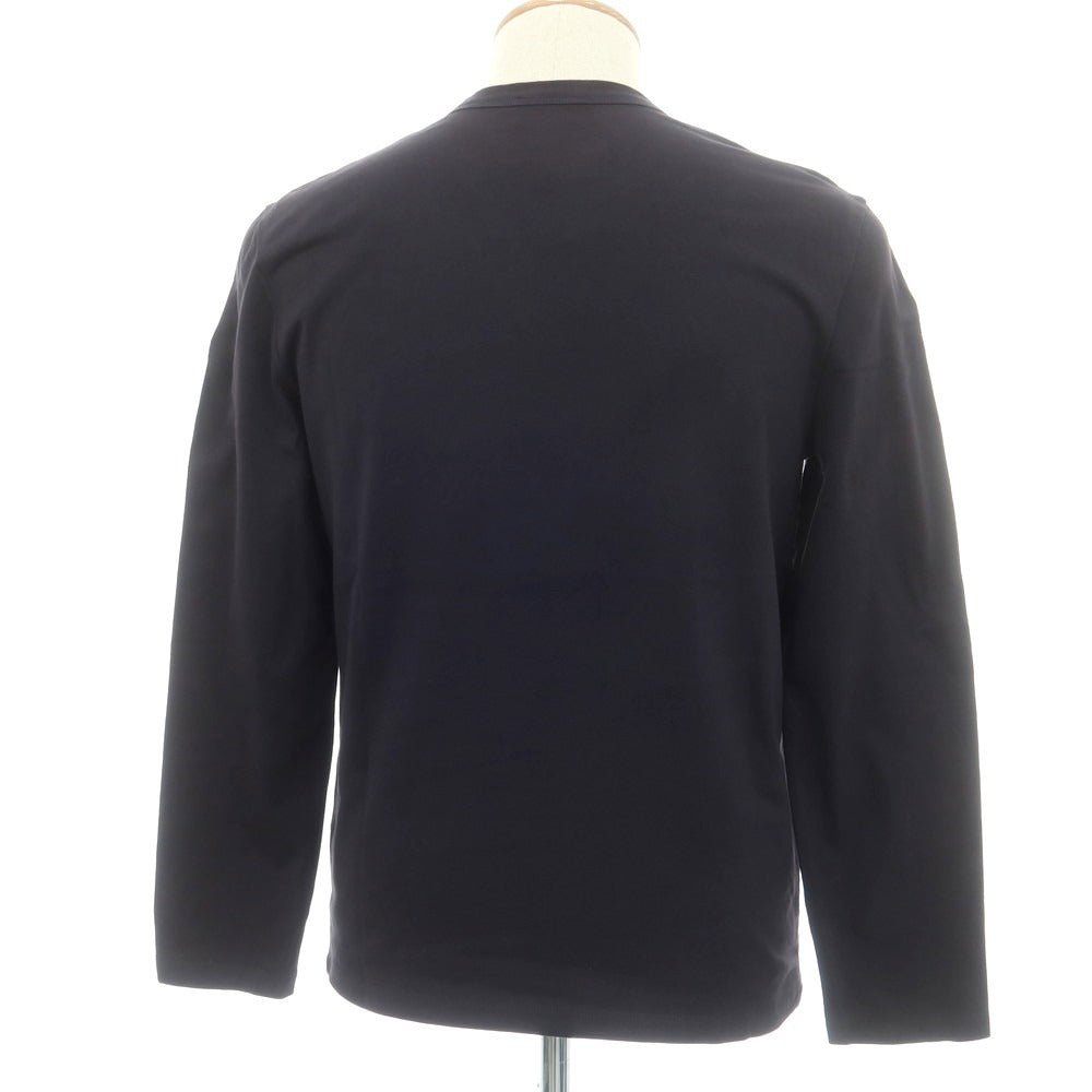 【中古】モンクレール MONCLER コットン クルーネック 長袖Ｔシャツ ブラック【 S 】【 状態ランクC 】【 メンズ 】