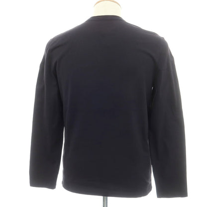 【中古】モンクレール MONCLER コットン クルーネック 長袖Ｔシャツ ブラック【 S 】【 状態ランクC 】【 メンズ 】