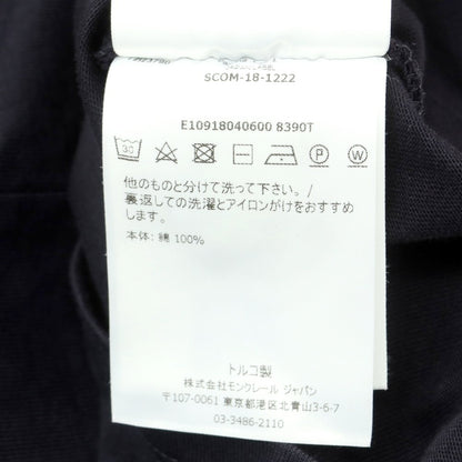 【中古】モンクレール MONCLER コットン クルーネック 長袖Ｔシャツ ブラック【 S 】【 状態ランクC 】【 メンズ 】