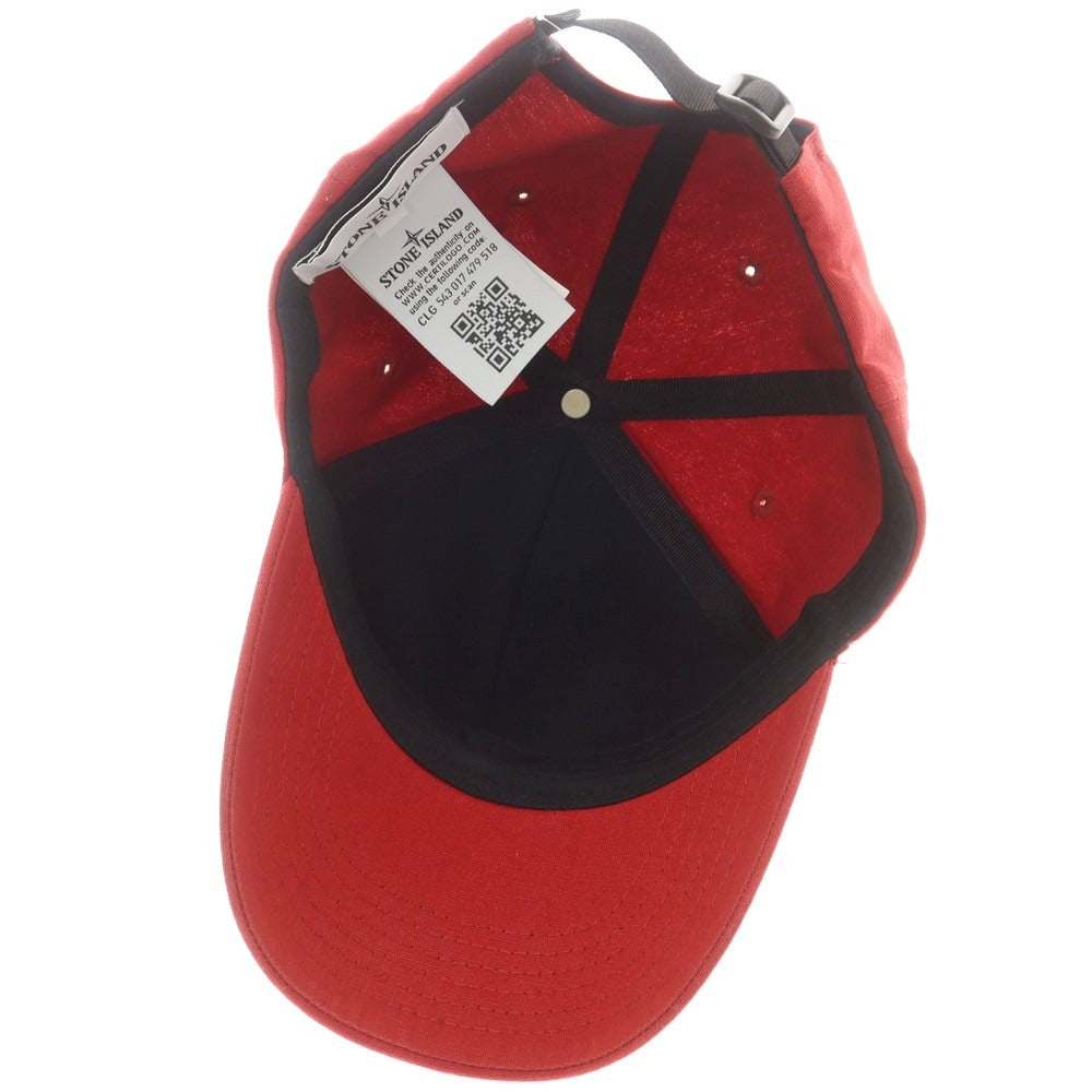 【中古】ストーンアイランド STONE ISLAND コットン ベースボールキャップ レッド【 L 】【 状態ランクA 】【 メンズ 】
