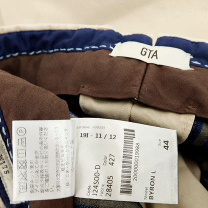 【中古】ジーティーアー G.T.A BYLON L ストレッチ コットン カジュアルスラックスパンツ ベージュ【サイズ44】【 状態ランクC 】【 メンズ 】